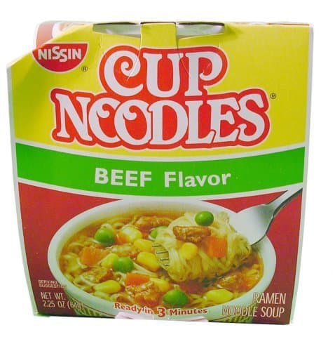 NISSIN CUP OF NOODLES SOUP BEEF 2.25 OZ EACH (1) by NISSIN SOUP At The Neighborhood Corner Store