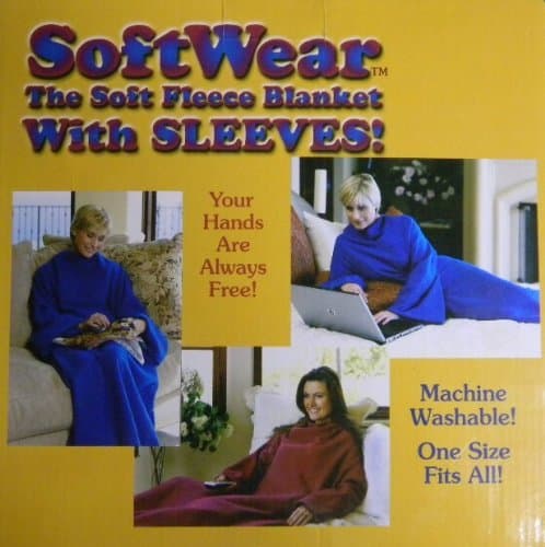 Large Microfiber SoftWear Fleece Blanket with Sleeves