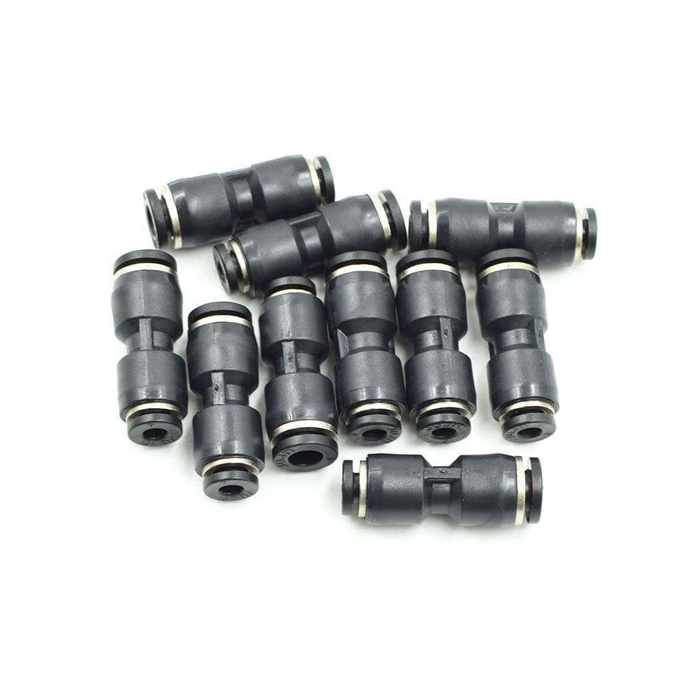 HONJIE 1/4 inch Straight Connect Fittings Plastic Push to Connect Quick Fittings Tube 6 Mm to 4 Mm -10Pcs