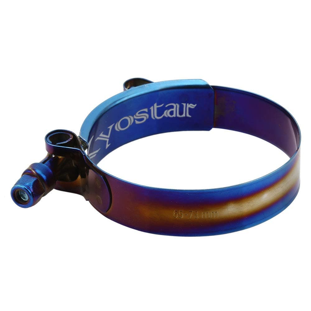 Kyostar 1.75" T-Bolt Hose Clamp Adjustable Stainless Steel Titanium Blue Clamp Diameter Ranger (45-53mm)