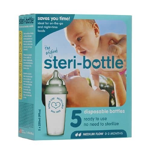 steri-bottle Single Use Baby Bottles, 9 oz. 5 ea (Pack of 1)