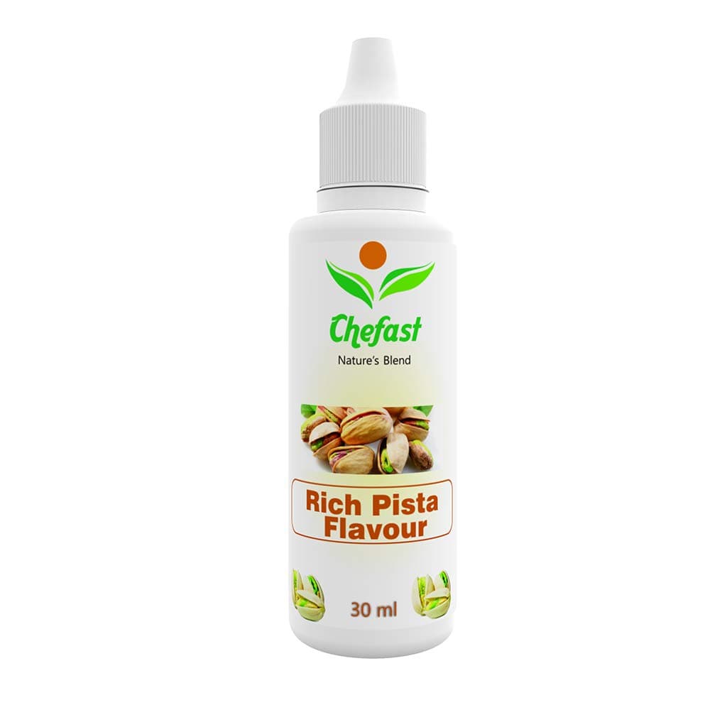 Chefast Rich Pista Flavour Baking Essence for Cake, Ice-Cream, Chocolates, Milkshakes- 30ML ( Use 2-3 Drops Essence for 250 Grm Cake)