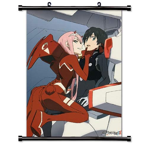 Darling in The Franxx Anime Fabric Wall Scroll Poster (32x46) Inches [A] DarlingFranxxV2-12(L)