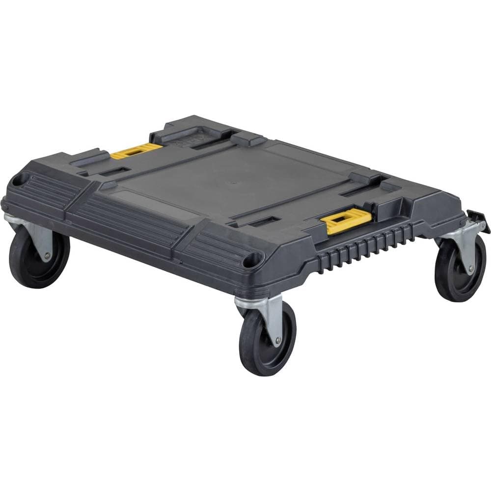 Heavy-Duty TSTAK Trolley with 4 Swivel Wheels, 100kg Load Capacity, and Modular Compatibility. Ideal for Transporting Stacked toolboxes Across Tough Surfaces.