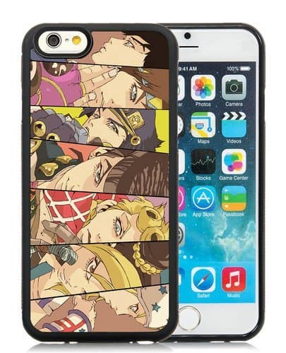 Jojo'S Bizarre Adventure Black Shell Case for iPhone 6S 4.7 Inches,iPhone 6 TPU Cover