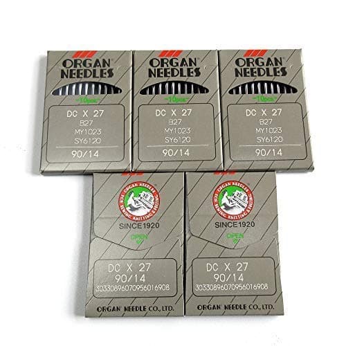 50 Organ Dcx27 B27 B-27 Needles for Industrial Serger Overlock Machine Juki Pegasus (Singer 18 / Metric 110)
