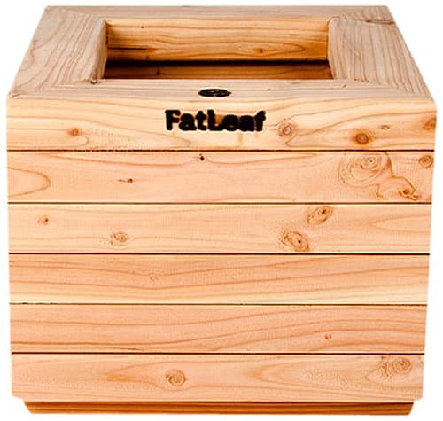 Small Larch Square Planter 36cm x36cm x 30cm