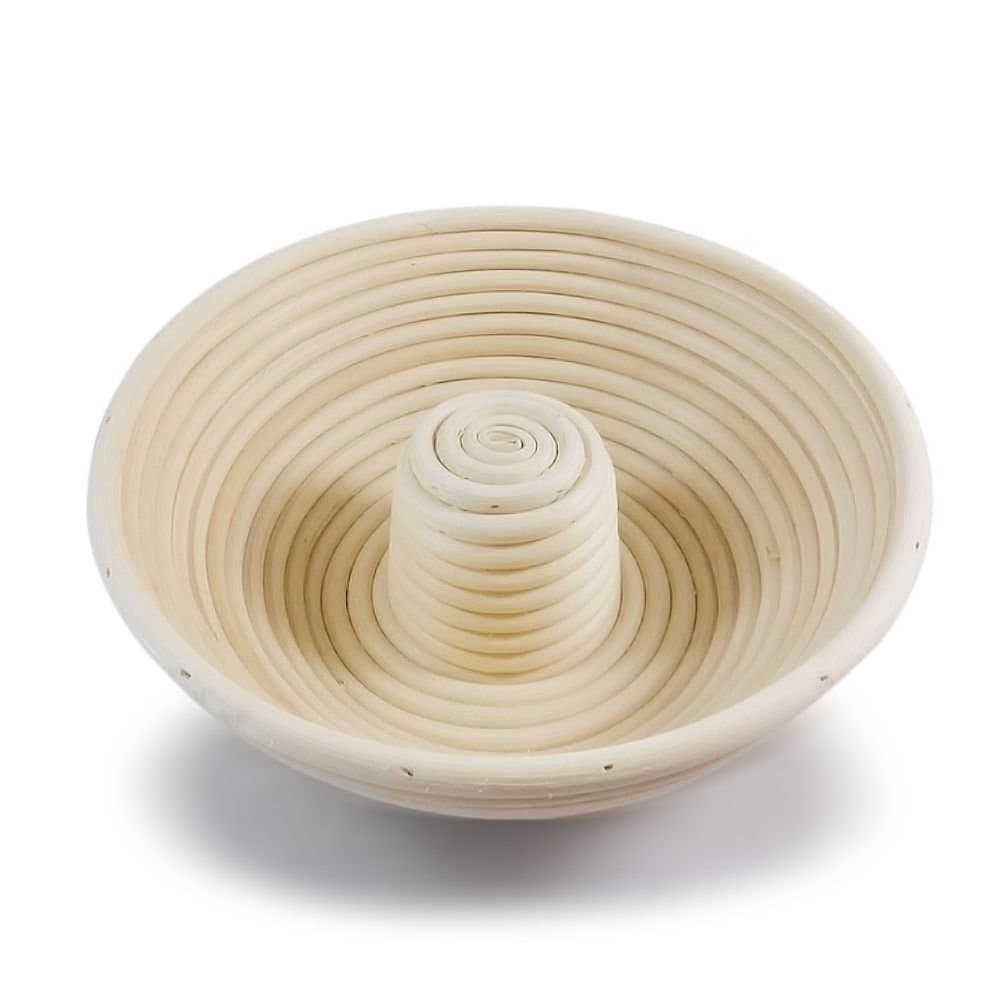 GoGoBake 11" Couronne Bread Proofing Basket, Banneton Brotform Bread Dough Proofing Rising Rattan Basket Round Proofing Bowl with Liner for Professional Home Bakers G11