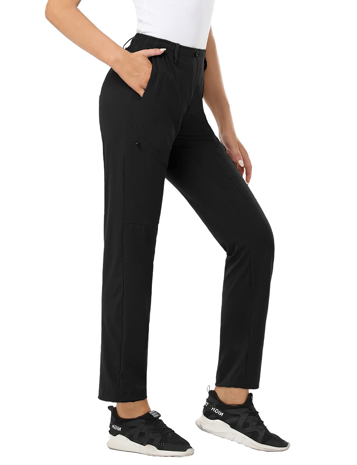 Women's 30" 34" Inseam Regular Tall Hiking Cargo Athletic Pants with 6 Pockets Lightweight Quick Dry for Outdoor