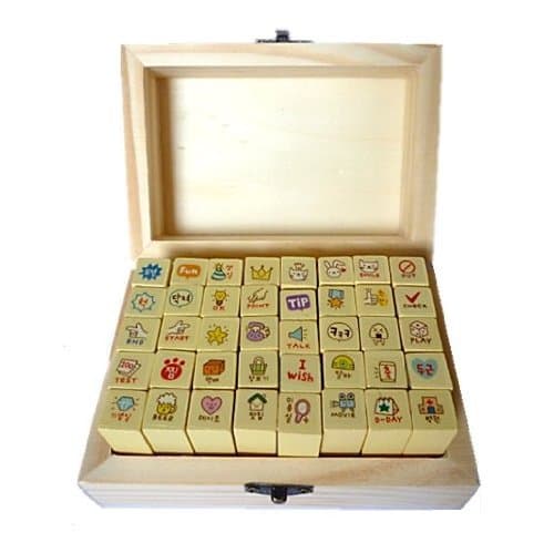 Korean Hangul English word stamp set 40P ver.2 (japan import)