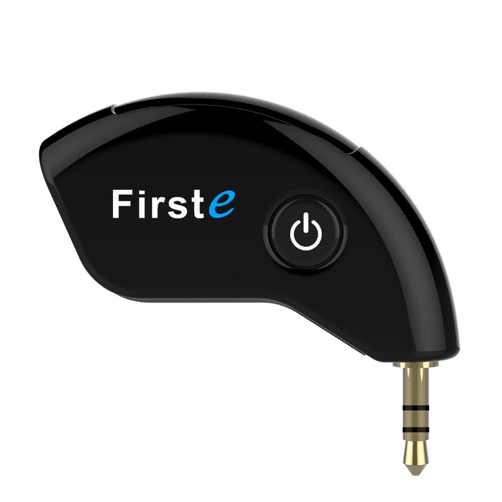 Upgraded FirstE Portable Wireless Bluetooth Transmitter Connected to TV and 3.5mm AUX Audio Devices Paired with 2 Bluetooth Headphones/Dongle, A2DP Stereo Music Transmission(Not a Bluetooth Receiver)