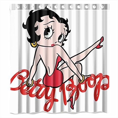 TT Family Window Curtain Custom Betty Boop with Rings Fabric with Ringsize 52"x63" (One Piece)