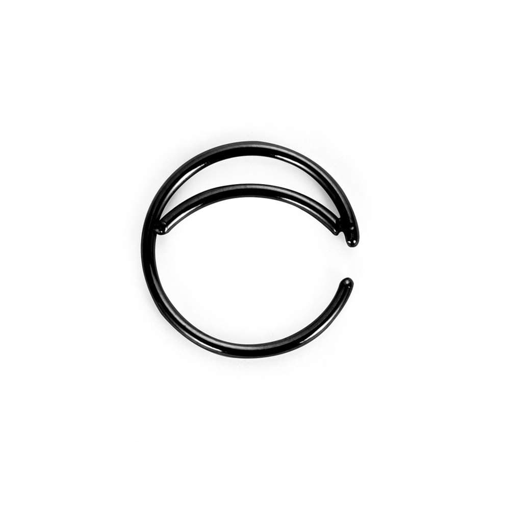 1PC Stainless Steel Moon Nose Ring Hoop Indian Nose Ring Septum Ring Nose Jewelry Nose Piercing Small Nose Hoop Black