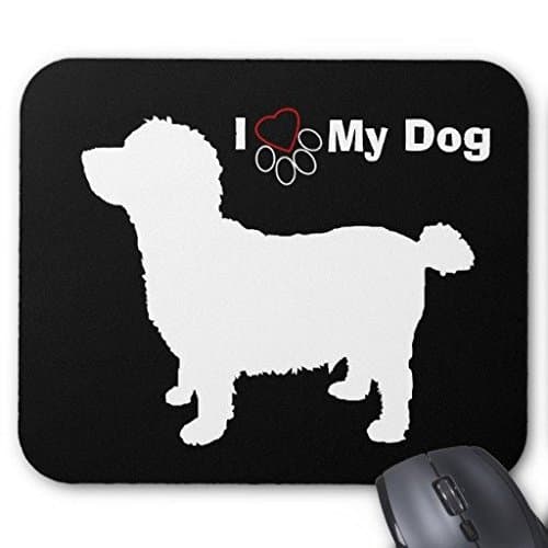 Gaming Mouse Pad Little Dog I Love My Dog Rectangle Office Mousepad 9" x 7"