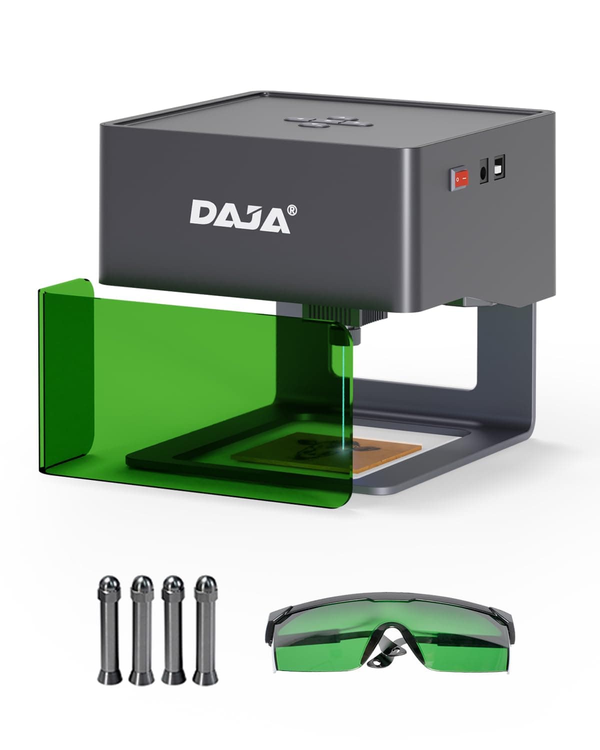 DAJA DJ6 Pro Laser Engraver With Higher Columns - Portable Engraving Machine for DIY - Supports Win/Mobile/Offline - 3.15 * 3.15 Inches Working Area