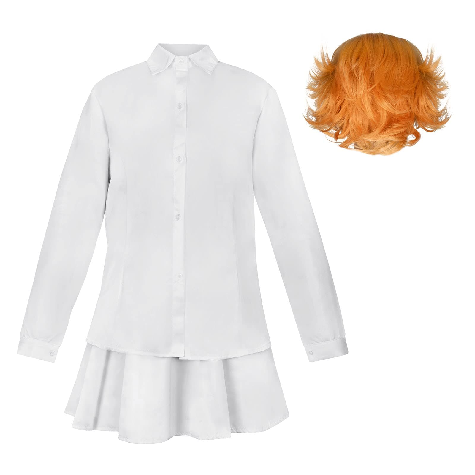 The Promised Neverland Cosplay,Emma Cosplay,Emma Wig,Emma Costume,Emma Outfit (M)
