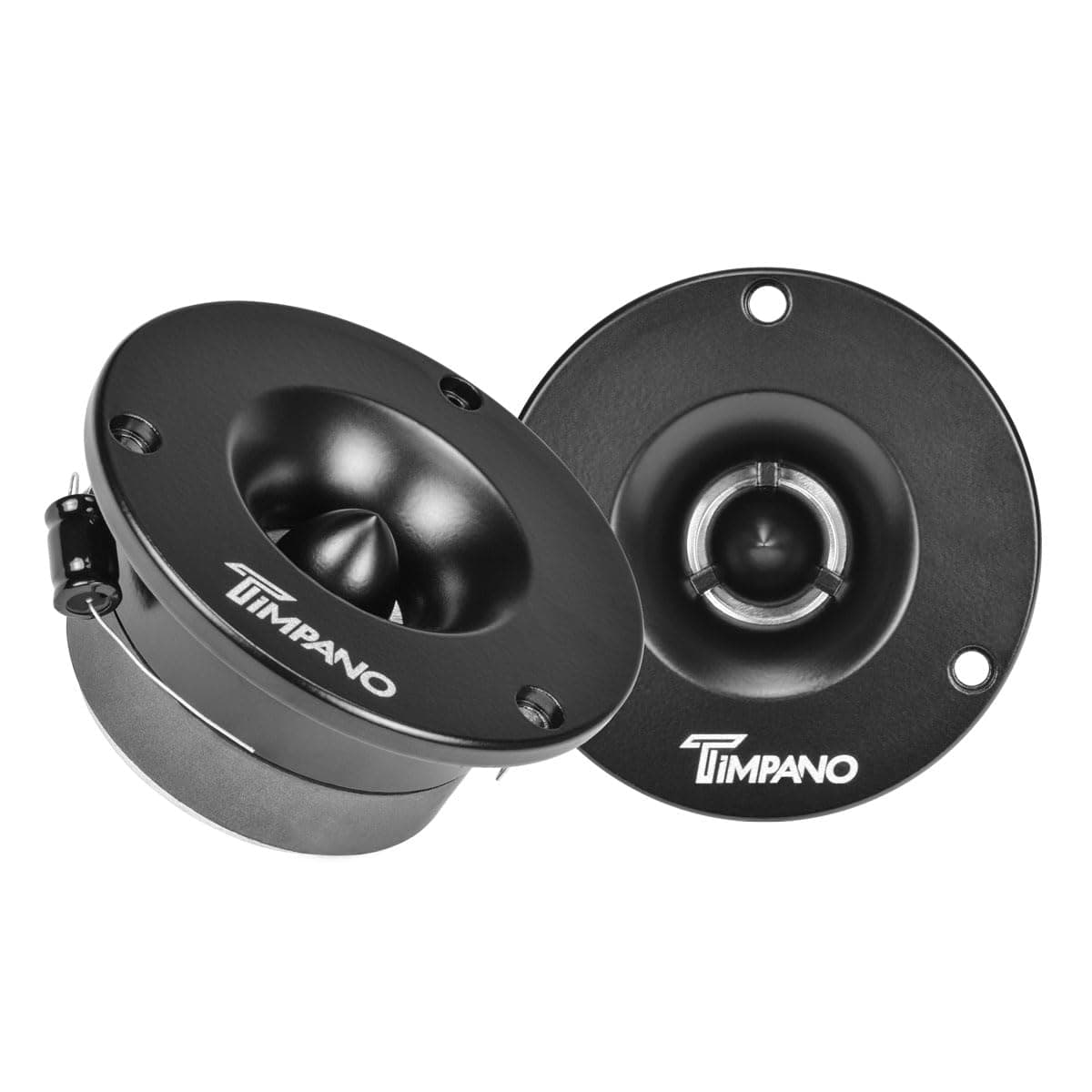 TPT-ST3 Black Slim Super Tweeter, 600 Watts 4 Ohm, 105 dB, 1 in Voice Coil, 3.75 Inch Pro Car Sound System Bullet Tweeters (Pair)