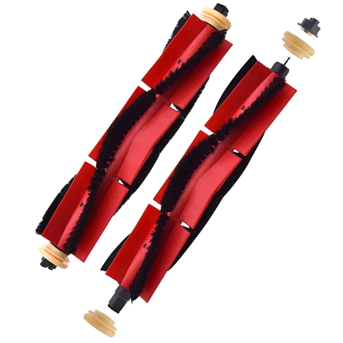 Replacement Detachable Main Brushes for Roborock S6 MaxV, S6, S6 Pure, E4, S4, S5, S5 Max, S5,S50, S51, E25, E35, E2, C10 Easy Clean Brush- 2 Pack