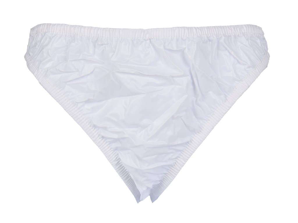 Haian Plastic Bikini Panties PVC Underwear 3 Pack (X-Large, White)