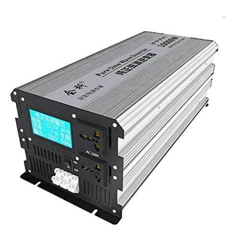 HuiKe Intelligent LCD Display 5000W (10000W Surge) Pure Sine Wave Power Inverter 24VDC to 110V 120VAC 60Hz for Solar, RV, Car, Boat,A.C,Water Pump