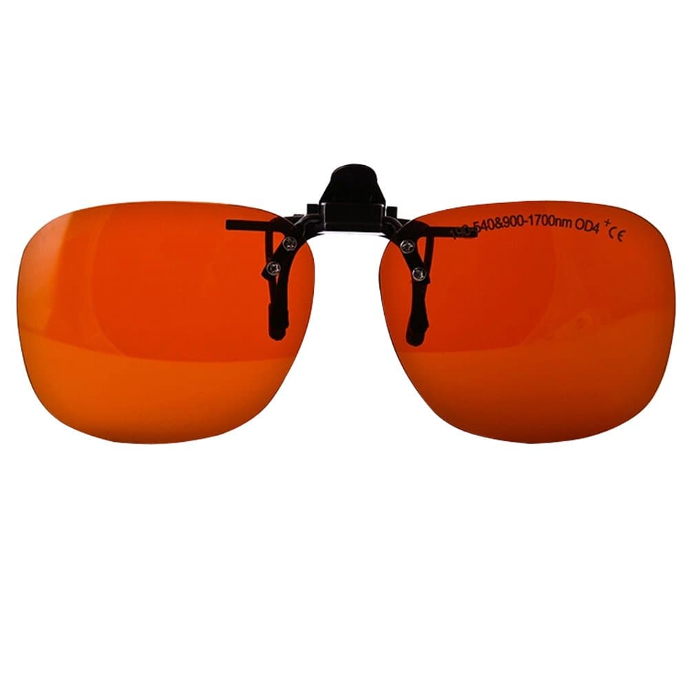 BIPEE YH-14C Flexible Clip-on Flip Up Laser Safety Glasses, 190-540nm & 900-1700nm, 60% VLT, YAG Laser