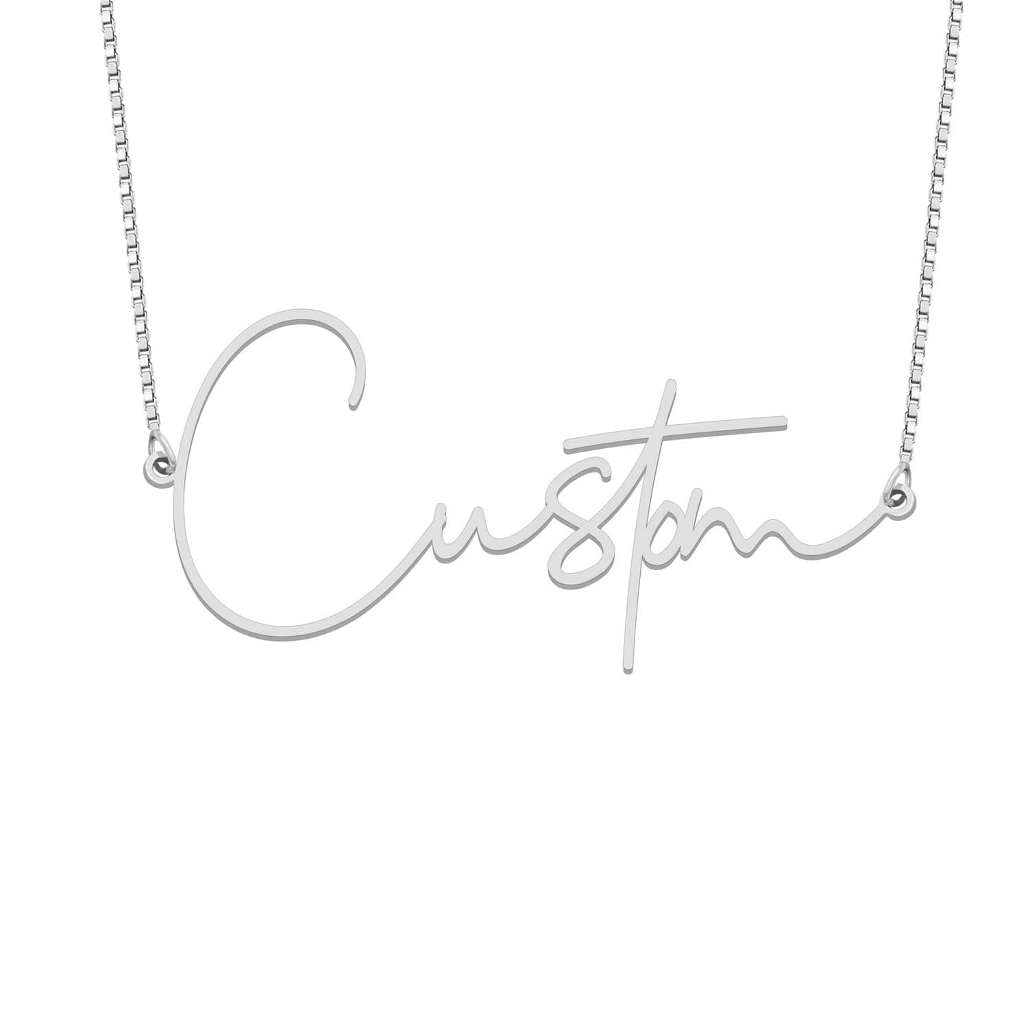 FujinCustom Name Necklace 18K Gold Plated Personalized Nameplate Engraved Pendant Birthday Jewelry Gifts for Women Mother