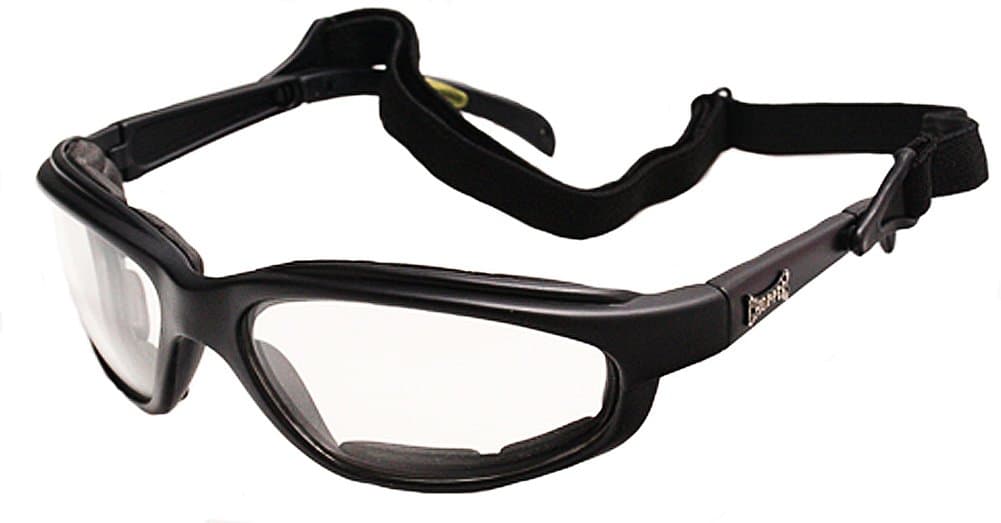 Choppers Foam Padded Clear Lens Motorcycle Sunglasses w/ Head Strap