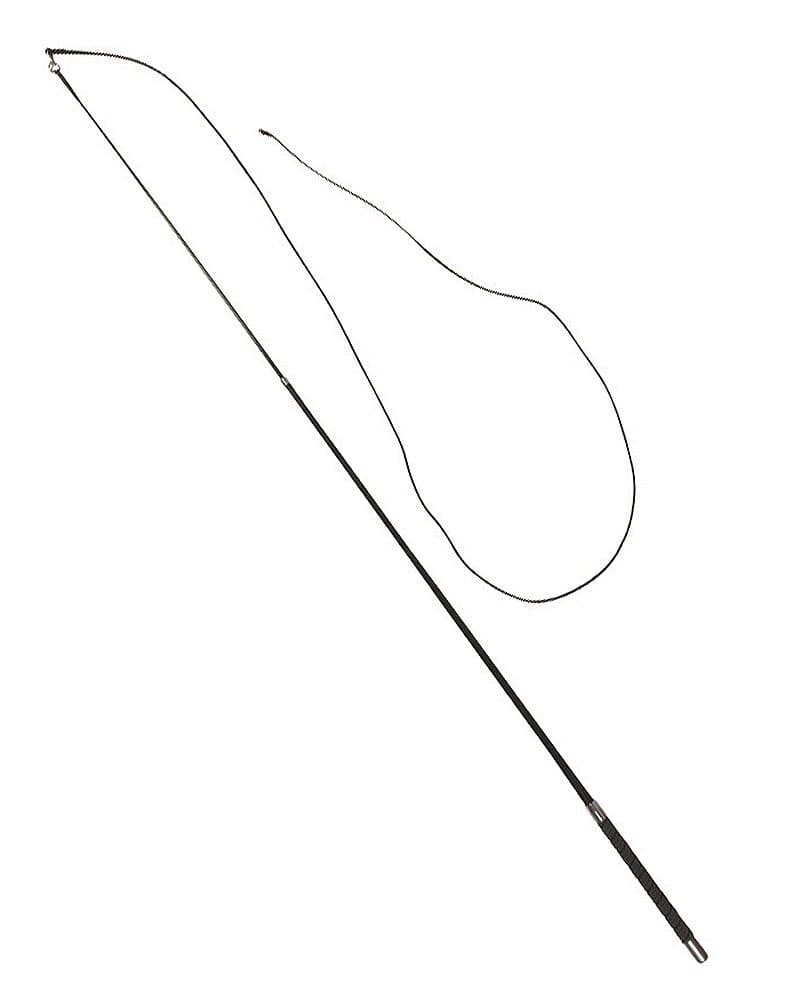 Lunging whip Super Lightweight Carbon/Fibreglass 200 cm Telescopic Pole Rubber Hand Strap Black