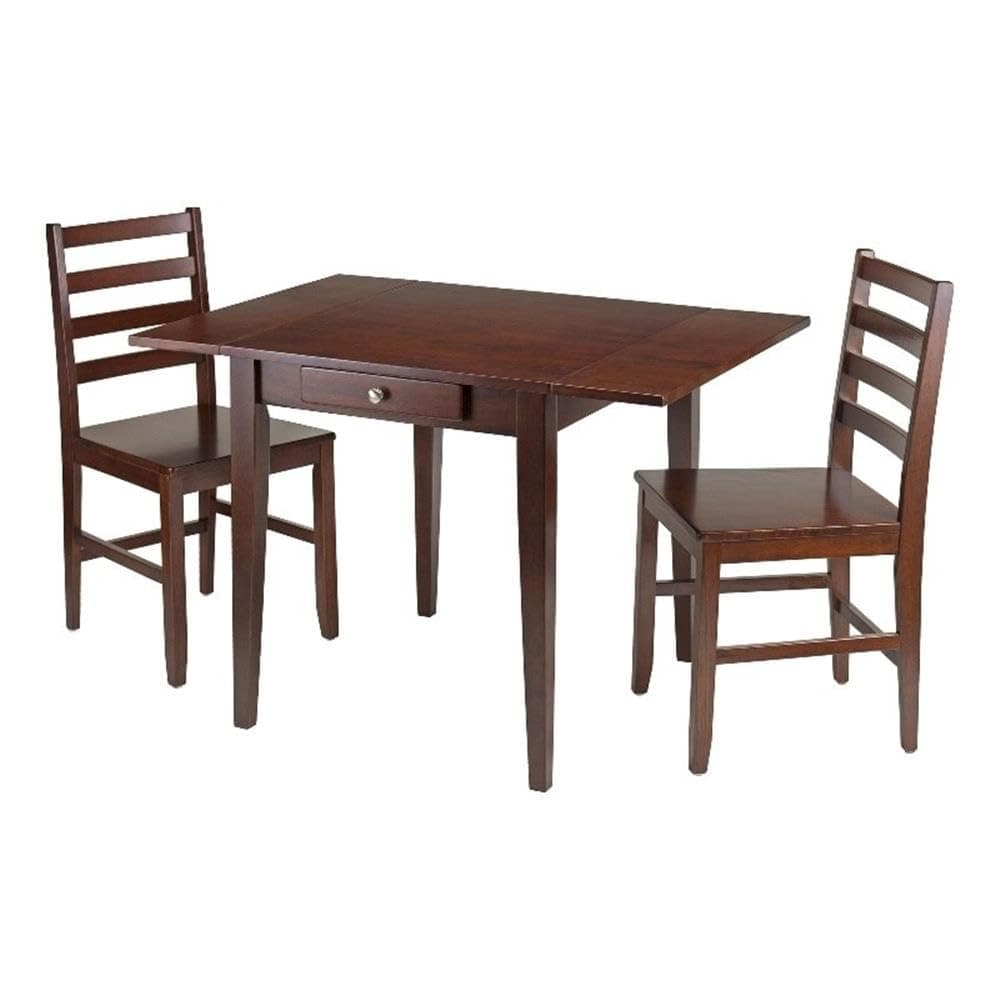 Hamilton 3-Pc Drop Leaf Dining Table with 2 Ladder Back Chairs