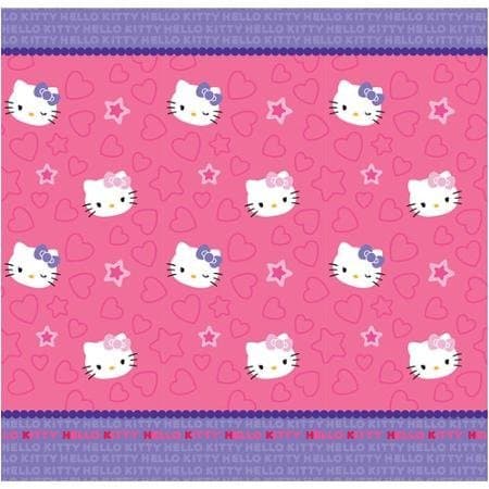 Hello Kitty Kitty & Me Fabric Shower Curtain,72in x 72in , Pink
