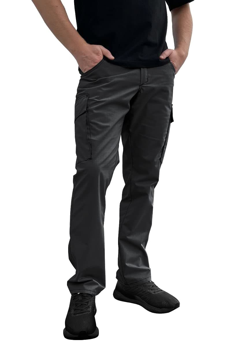 strongAnt® - Painters and Decorators Stretch Cargo Trousers with Knee Pads Pocket White Workwear, Zipper YKK + Button YKK - Made in The EU - White