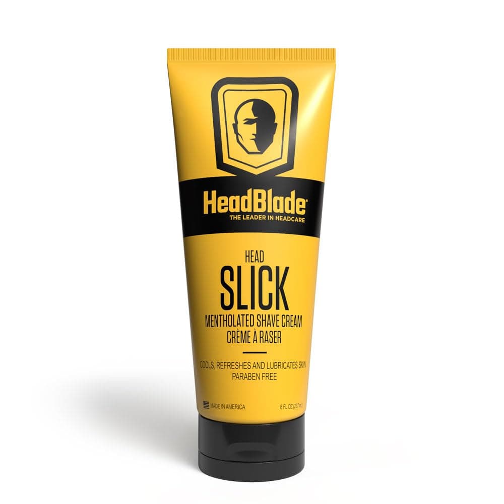 HeadBlade HeadSlick Shave Cream 8 oz for Smooth Headshaving for Bald Men, Helps with Irritation, Redness, & Razor Burn