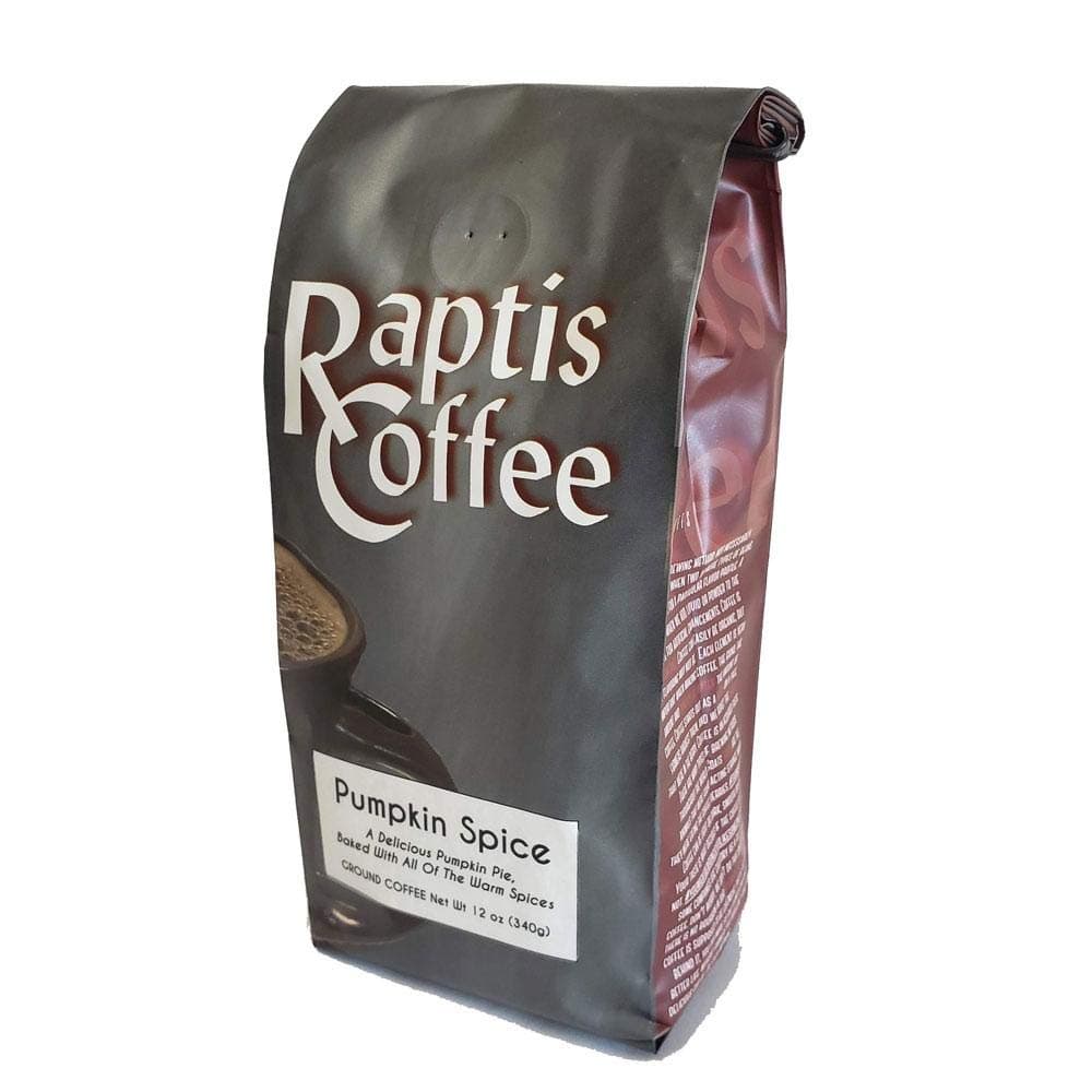 Raptis Coffee Roasters Pumpkin Spice Ground Coffee 12oz bag
