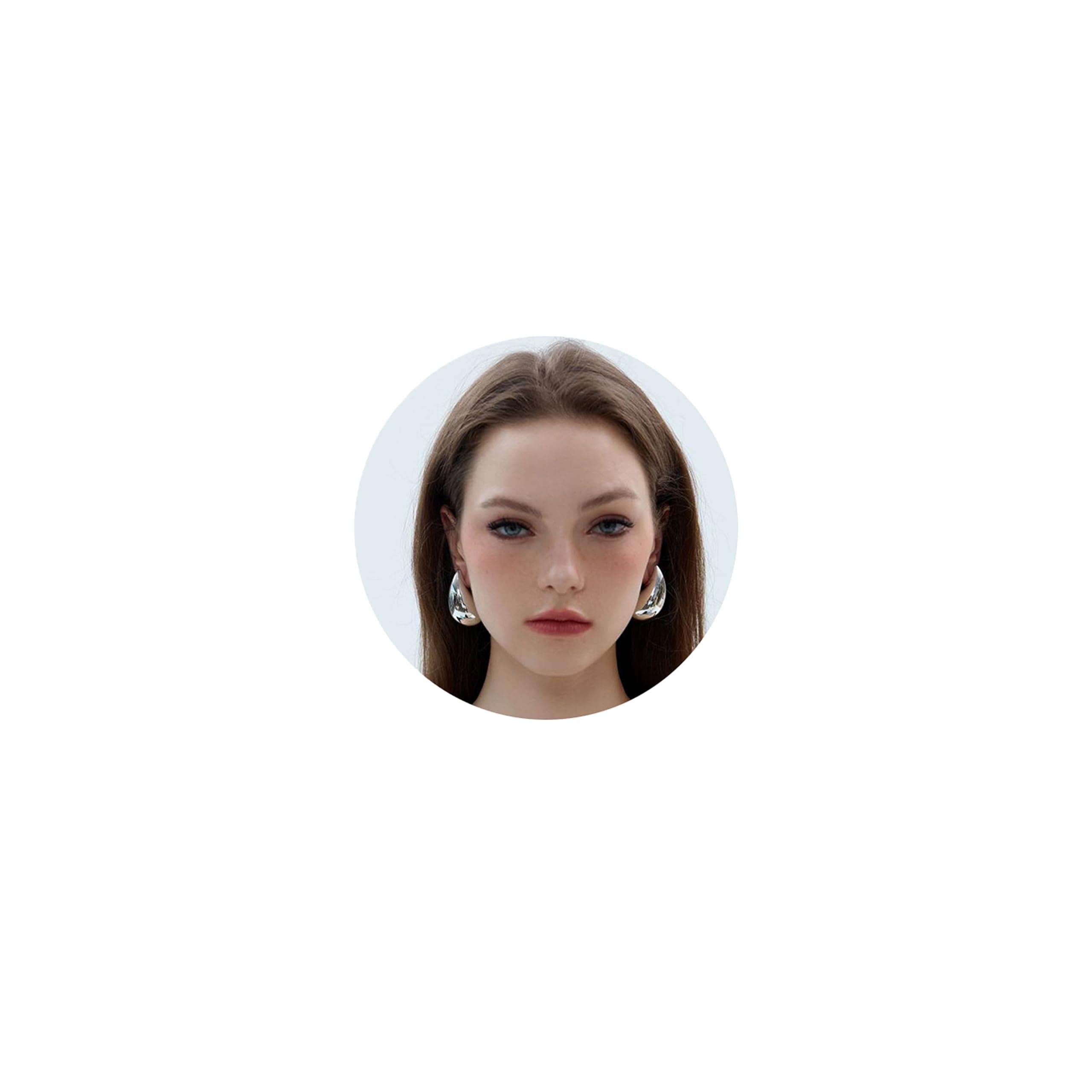 Teardrop Earrings Dupes for Women Gold/Silver Chunky Hoop Earring Dangle Water Drop Hypoallergenic Earring Set for Women