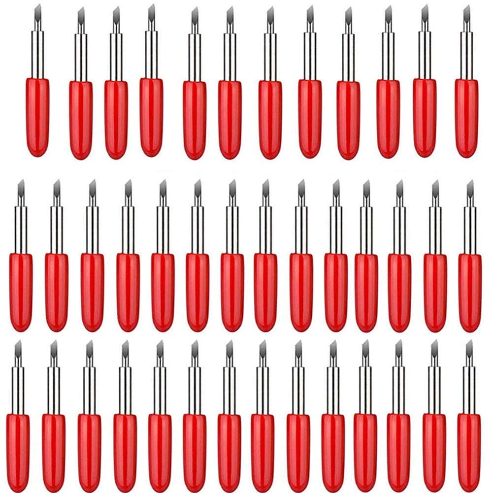 Elefama 40PCS Blades for Explore Air 2 / Air 3 / Make3 / Maker/Explore 3 Premium Fine Point Blade Replacement Glitter Vinyl Cutter Cutting 45 Degree Blades Knife for Machine