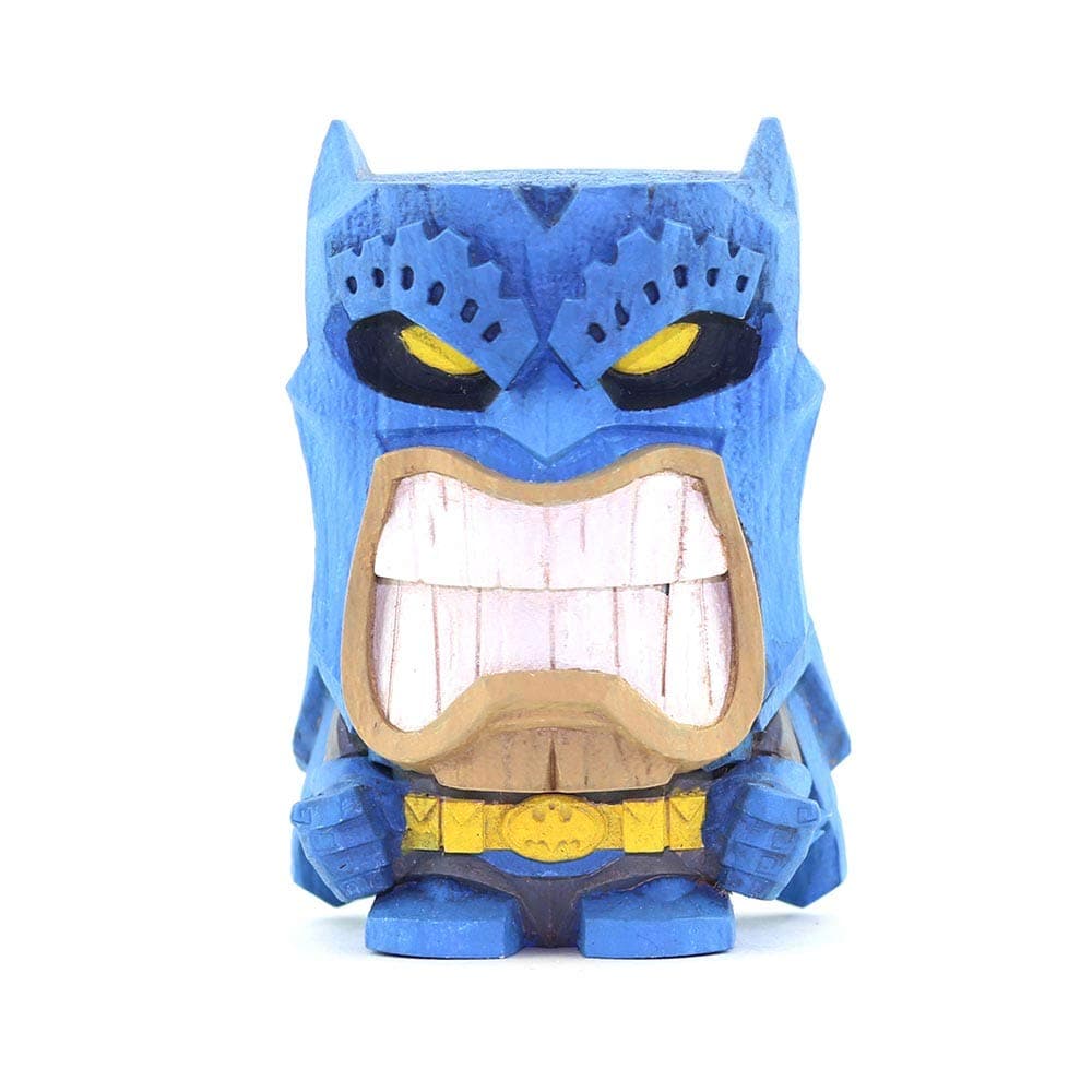 Batman Teekeez Figure - 2.62-Inch Stackable Vinyl Tiki Figure - Wood-Carved Aesthetic