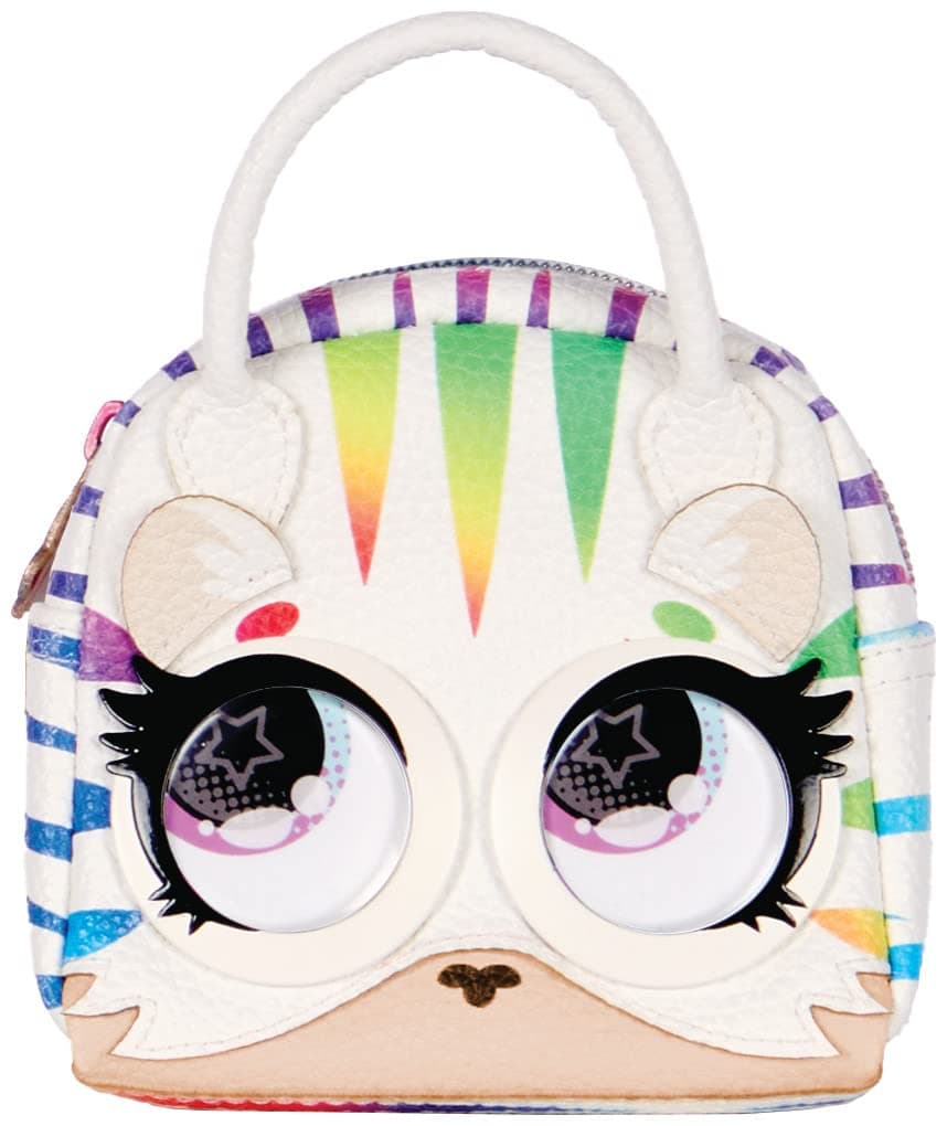 Purse Pets Micros, Roarin’ Rainbow Tiger Stylish Small Purse with Eye Roll Feature, Kids’ Toys for Girls Aged 5 and above