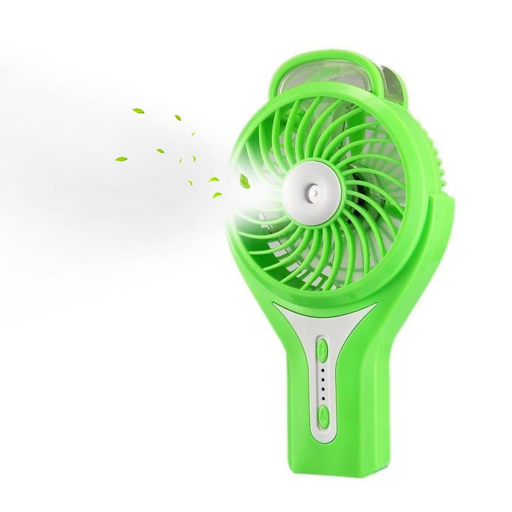 Ehomely Personal Misting Fan Handheld USB Rechargeable Battery Fan Portable Cooling Water Mist Heat Stroke Prevention (Green)