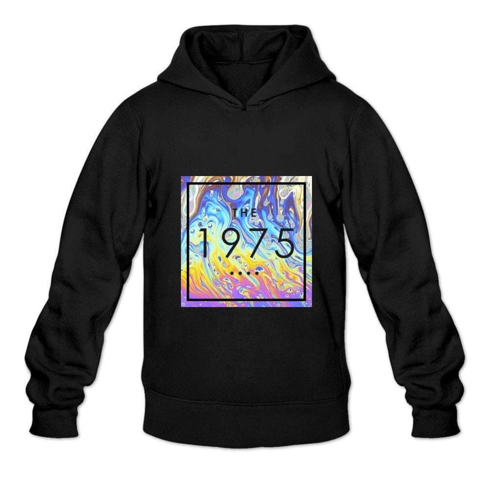 Nacyaa The 1975 logo popular Hoodie Sweatshirt for men Black