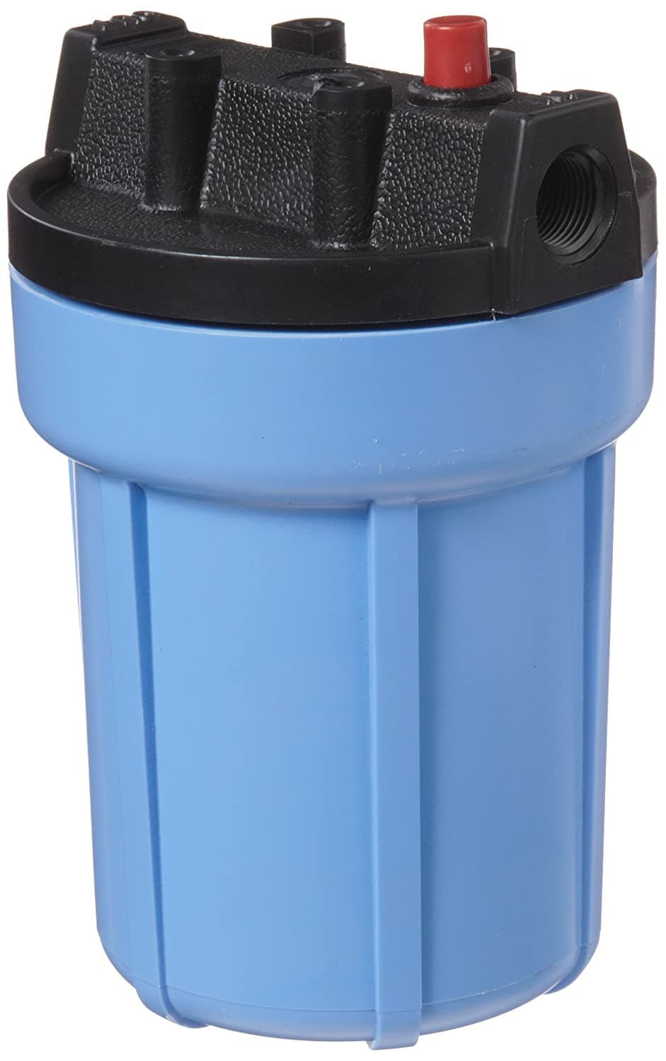 Pentair Pentek 158203 Traditional Slim Line Filter Housing, 1/2" NPT #5 Under Sink Opaque Water Filter Housing with Pressure Relief Button, 5-Inch, Blue
