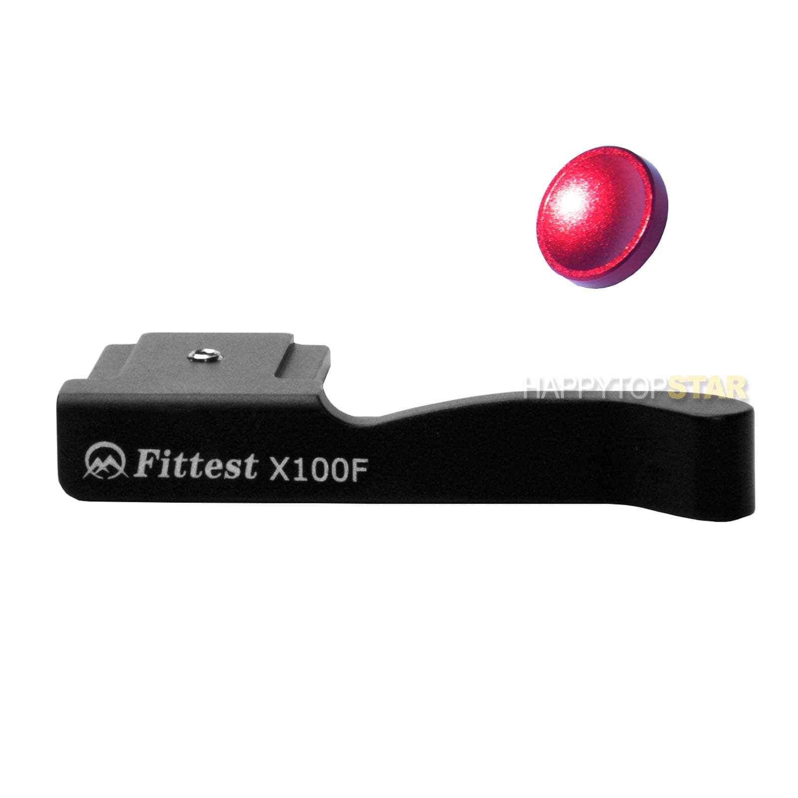 Camera Thumb Thumb-Up Hot Shoe Hotshoe Grip & Red Concave Soft Shutter Release Button Compatible with Fuji FUJIFILM X100F X-100F