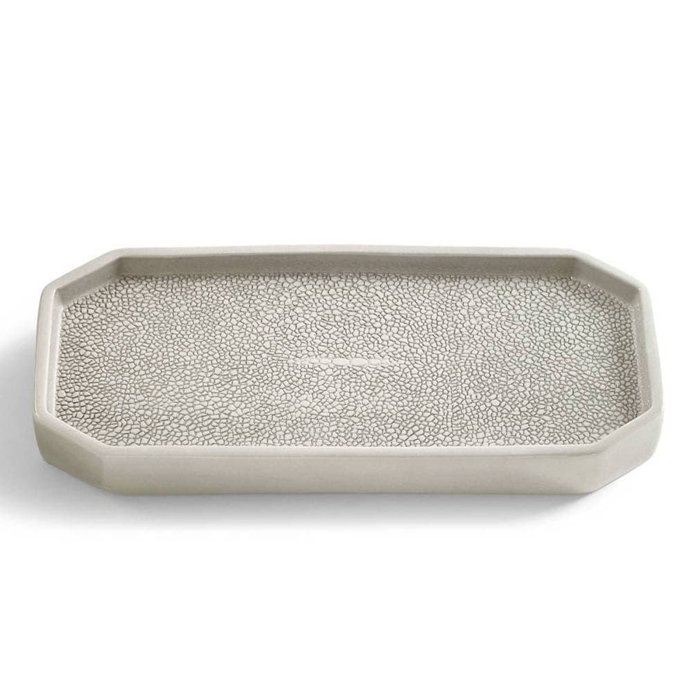 Shagreen Bath Accessories Tray Porcelain/Grey