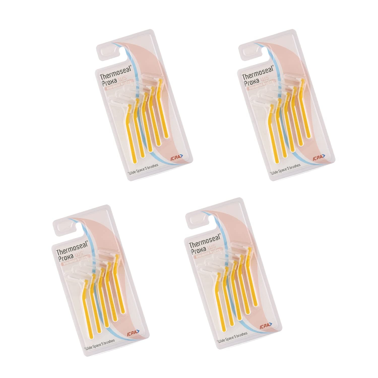 ICPA Interdental Manual Thermoseal Proxa Wide Space Brush For Adult | Dental Brush | Easy Cleaning between teeth (Multicolor, Pack of 4)