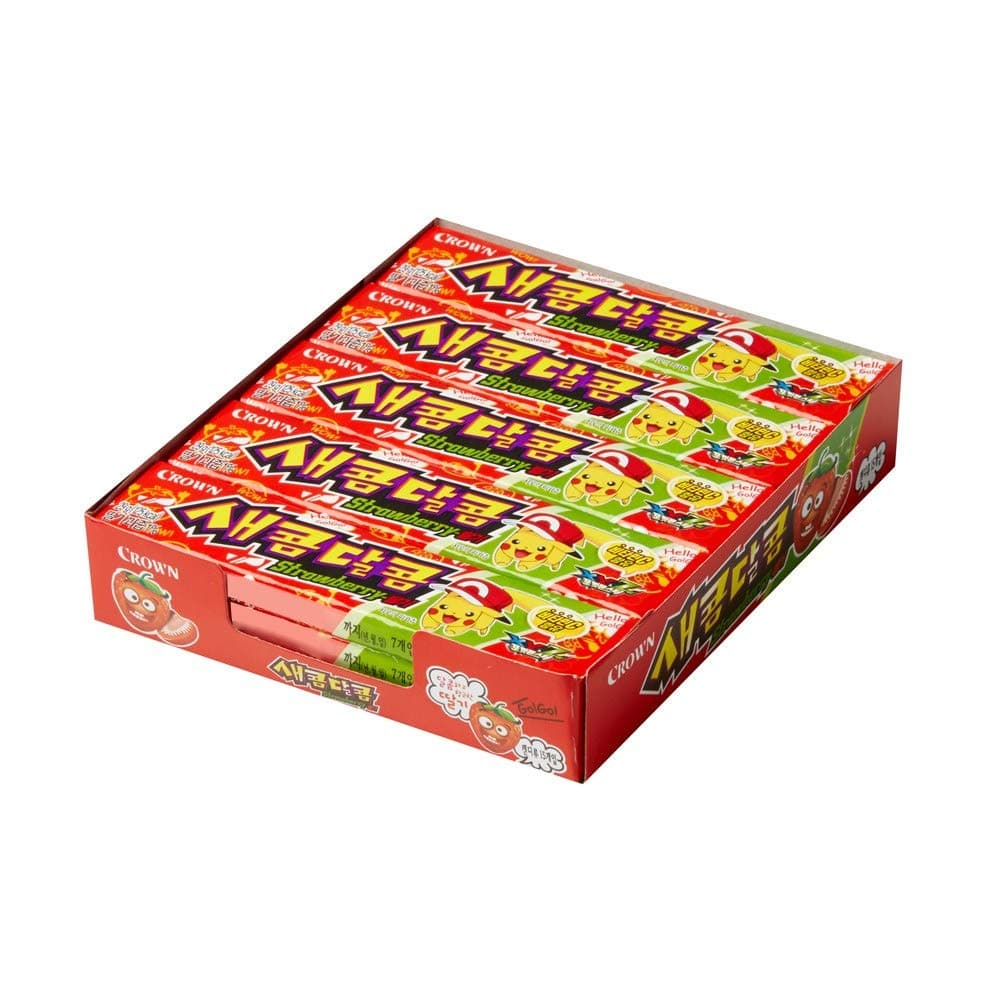 Crown Sweet and Sour Chewy Candy Strawberry 29g(pack of 15) 딸기