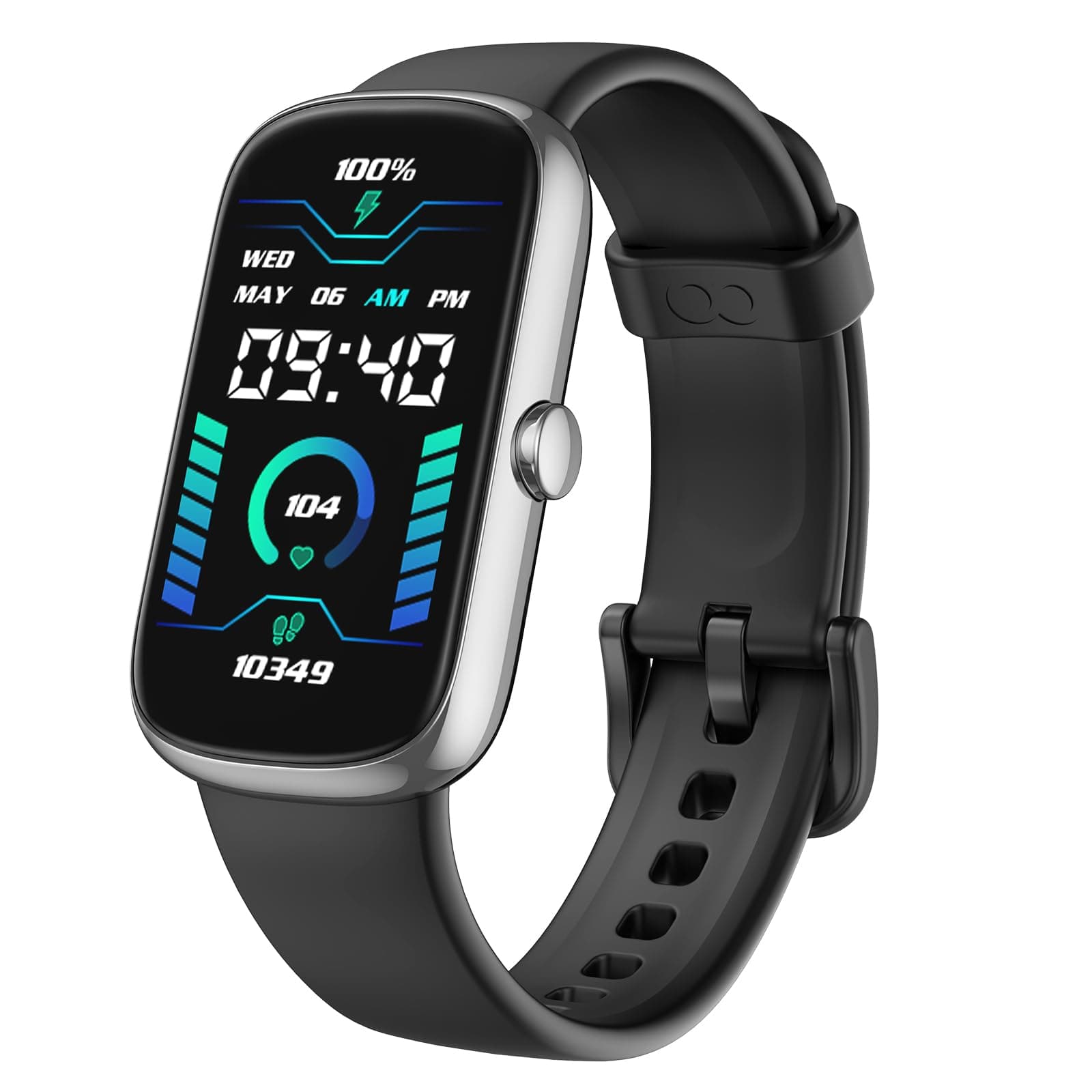 anyloop Fitness Tracker with Heart Rate Blood Oxygen Sleep Monitor, IP68 Waterproof Activity & Fitness Trackers Pedometer, Fitness Watches for Women Men, Step Counter Wrist 5.5''-7.8''