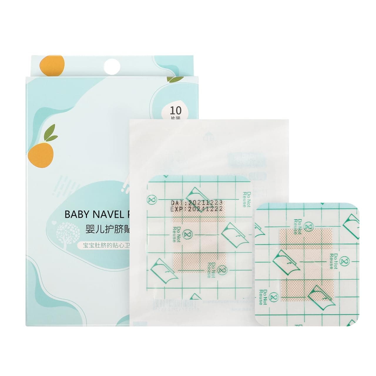 NUOBESTY 10Pcs Baby Belly Button Protectors - Waterproof Umbilical Cord Stickers for Newborns | Hypoallergenic Navel Patch for Swimming, Bathing & Healing | Soft Infant Abdominal Binder (0-12 Months)