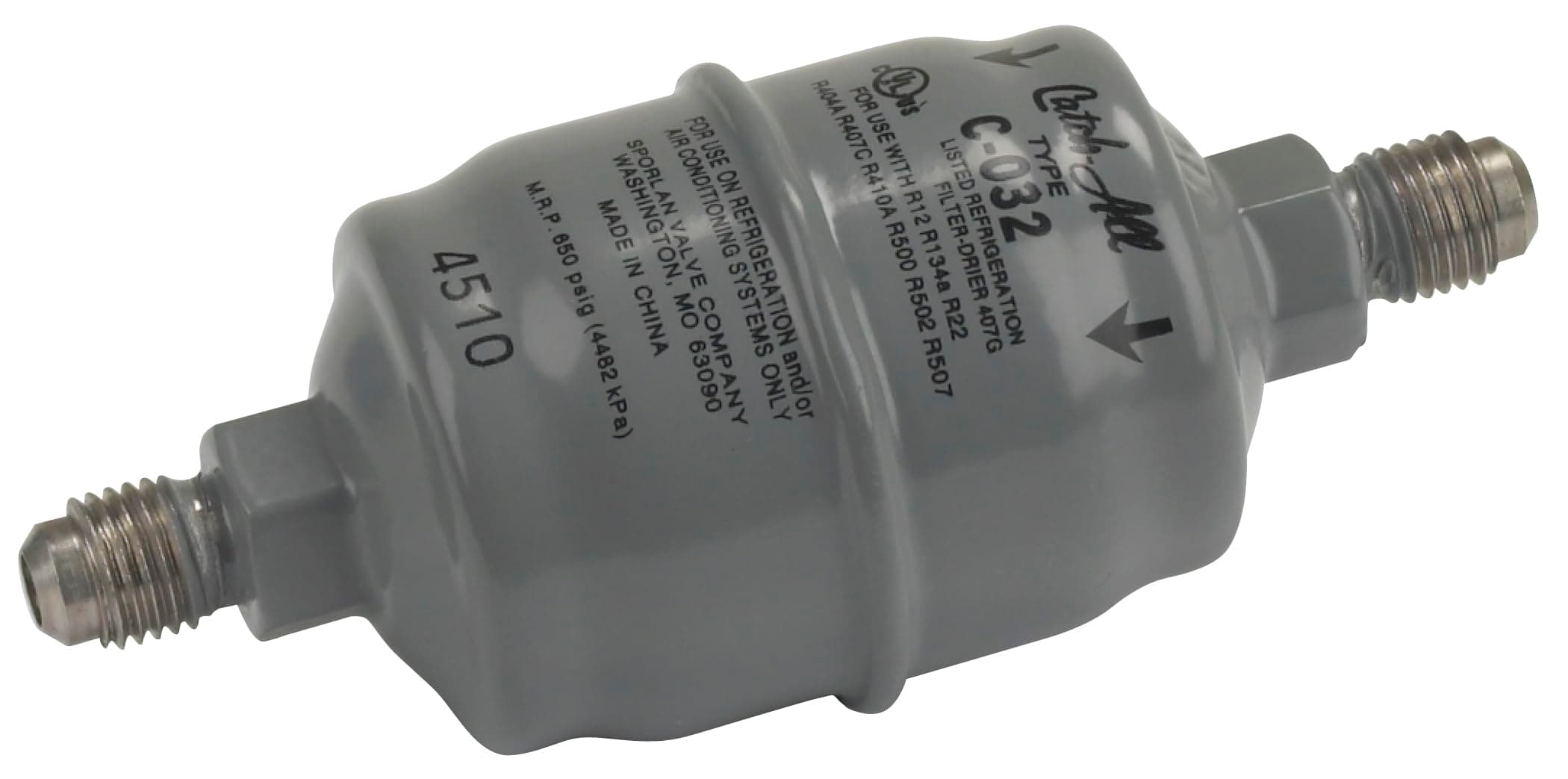 Robinair 100343 Filter-Drier, 1/4" MFL x 1/4 MFL for RG3, RG6