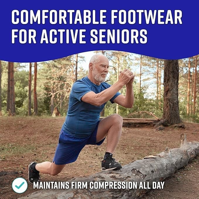 Compression Socks for Plantar Fasciitis & Achilles Tendonitis Relief – Pair of Ankle Compression Sleeves for Foot Swelling, Heel Spurs, Pain & Fatigue – Comfortable Arch Support Brace for Daily Use (Black, Large)