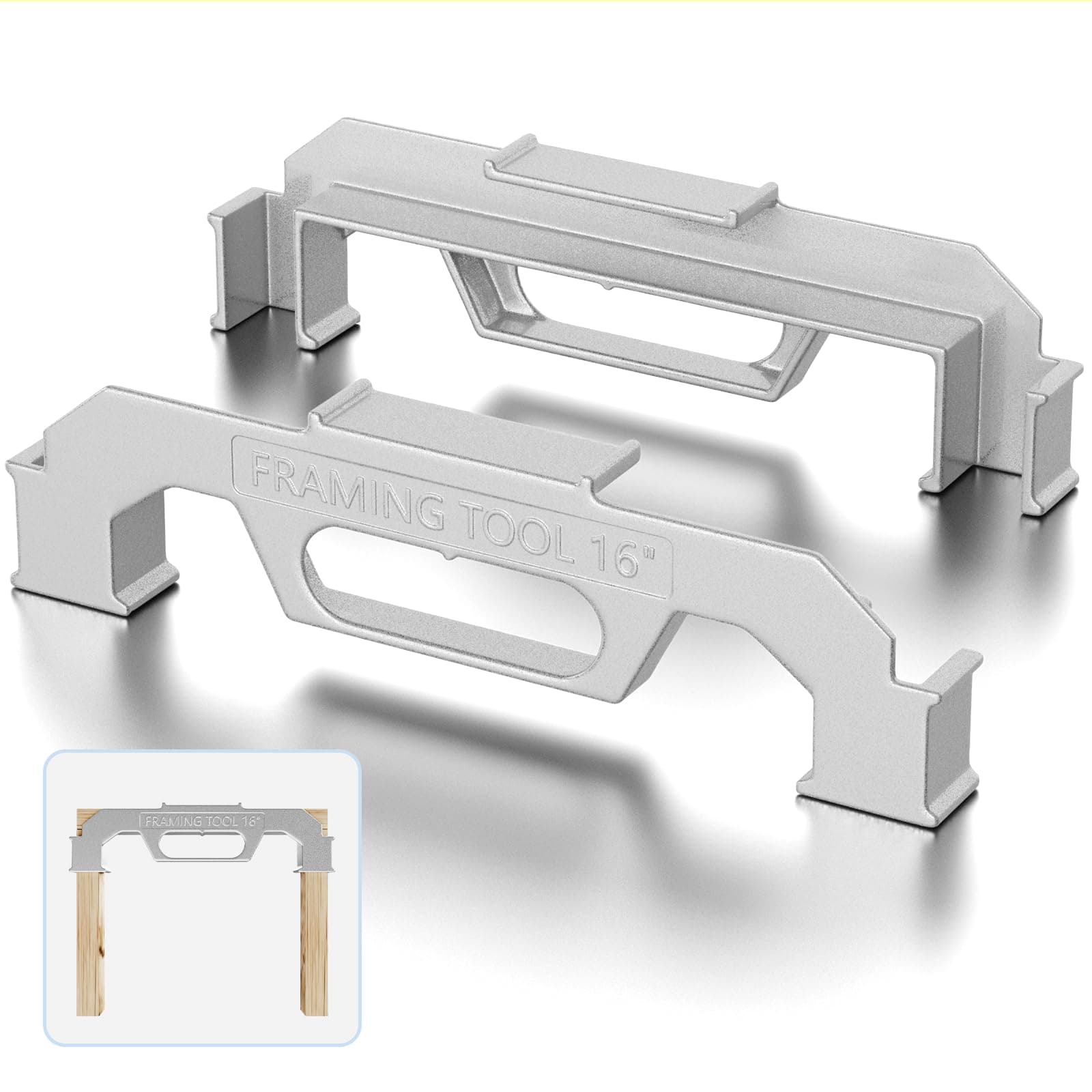1 Pack 16 inch Framing Tools Stud Master Framing Spacing Tool, 100% Aluminum Stud Layout Tool, Precision Wall Stud Framing Measurement, Jig Tool for Framing Wall, Roofs, Floors or Ladders