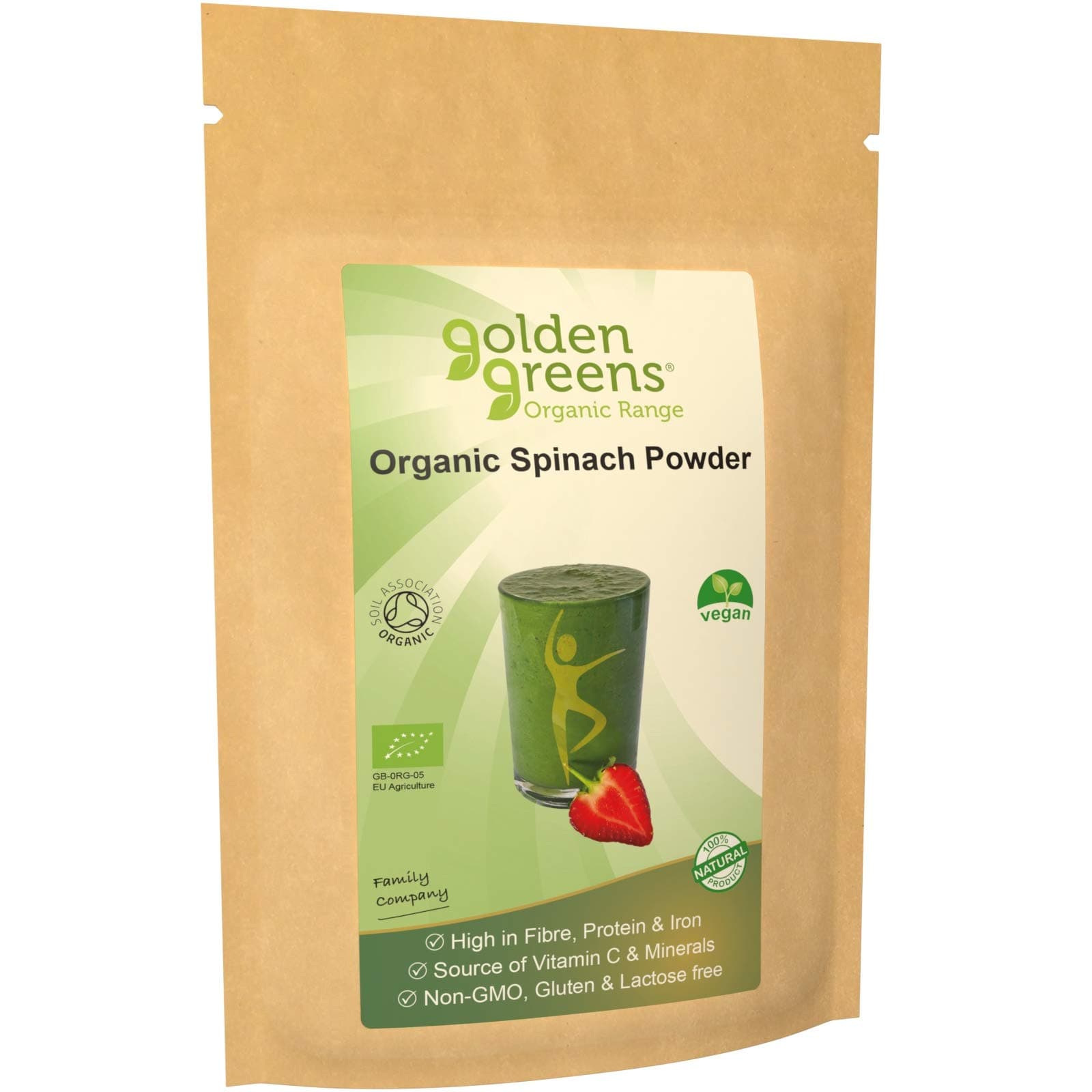 Golden Greens Organic Spinach Powder 500 g
